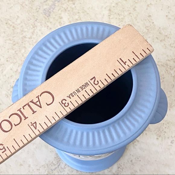 Vintage WEDGWOOD Blue Jasperware Pegasus NeoClassical 6” Vase - Picture 8 of 13